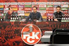 2. Bundesliga - 1. FC Kaiserslautern - FC Ingolstadt 04 - Pressekonferenz nach dem Spiel, Cheftrainer Jeff Strasser Kaiserslautern und Cheftrainer Stefan Leitl (FCI)