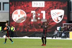 2. Bundesliga - 1. FC Kaiserslautern - FC Ingolstadt 04 - Darío Lezcano (11, FCI) trifft zum Tor Ausgleich 1:1 Jubel betet