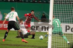 DFB Pokal - Fußball - SpVgg Greuther Fürth - FC Ingolstadt 04 - Tor durch Stefan Lex (14, FCI) 1:2 Jubel