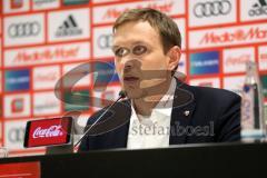 2. Bundesliga - Fußball - FC Ingolstadt 04 - Fortuna Düsseldorf - Pressekonferenz nach dem Spiel, Pressesprecher Oliver Samwald (FCI)