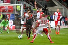 2. BL - Saison 2017/2018 - FC Ingolstadt 04 - Fortuna Düsseldorf - Stefan Kutschke (#20 FCI) - Alfredo Morales (#6 FCI) - Foto: Meyer Jürgen