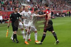 2. Bundesliga - Fußball - FC Ingolstadt 04 - 1. FC Nürnberg - rechts wütend Stefan Kutschke (20, FCI) nach Foul