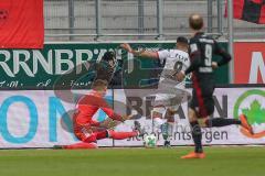 2. BL - Saison 2017/2018 - FC Ingolstadt 04 - FC St. Pauli - Orjan Nyland (#1 Torwart FCI) wehrt einen Ball ab - Foto: Meyer Jürgen