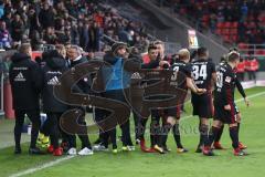 2. Bundesliga - Fußball - FC Ingolstadt 04 - Fortuna Düsseldorf - Tor Jubel Alfredo Morales (6, FCI) mit Team