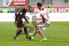 2. Bundesliga - Fußball - FC Ingolstadt 04 - Fortuna Düsseldorf - Darío Lezcano (11, FCI) gegen Adam Bodzek (13 Fortuna)