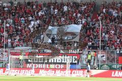 2. Bundesliga - Fußball - FC Ingolstadt 04 - 1. FC Kaiserslautern - Fans Spruchband Danke an Bomber Moritz Hartmann (9, FCI)