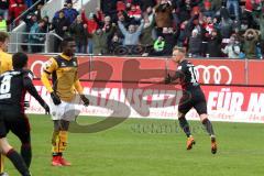 2. Bundesliga - Fußball - FC Ingolstadt 04 - Dynamo Dresden - Tor Jubel 3:2 Sonny Kittel (10, FCI)