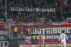 2. BL - Saison 2017/2018 - FC Ingolstadt 04 - VFL Bochum - Spruchband - Choreo - Banner - Südkurve - Fanblock - Foto: Meyer Jürgen