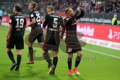 2. Bundesliga - Fußball - FC Ingolstadt 04 - SV Darmstadt 98 - Tor Jubel Sonny Kittel (10, FCI) 2:0 Marcel Gaus (19, FCI) Hauke Wahl (25, FCI) Max Christiansen (5, FCI)