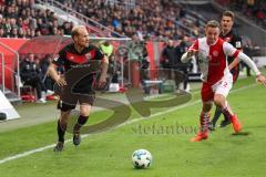 2. Bundesliga - Fußball - FC Ingolstadt 04 - Fortuna Düsseldorf - Tobias Levels (3, FCI) Robin Bormuth (32 Fortuna)