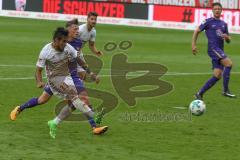 2. BL - Saison 2017/2018 - FC Ingolstadt 04 - FC Erzgebirge Aue - Dario Lezcano (#11 FCI) schiesst den 1:2 Anschlusstreffer - Foto: Meyer Jürgen