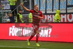 2. BL - Saison 2017/2018 - FC Ingolstadt 04 - MSV Duisburg - Hauke Wahl (#25 FCI) trifft zum 2:1 Führungstreffer - Jubel - Foto: Meyer Jürgen