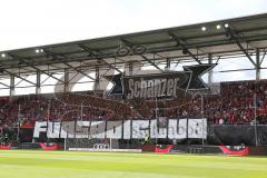 2. Bundesliga - Fußball - FC Ingolstadt 04 - SSV Jahn Regensburg - Choreographie Fans Jubel Fahnen