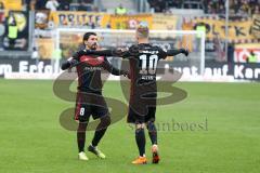 2. Bundesliga - Fußball - FC Ingolstadt 04 - Dynamo Dresden - Sonny Kittel (10, FCI) Tor Jubel Sieg Almog Cohen (8, FCI)