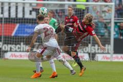 2. BL - Saison 2017/2018 - FC Ingolstadt 04 -1. FC Nürnberg - Thomas Pledl (#30 FCI) - Leibold Tim (#23 Nürnberg) - Foto: Meyer Jürgen