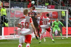 2. BL - Saison 2017/2018 - FC Ingolstadt 04 - Fortuna Düsseldorf - Stefan Kutschke (#20 FCI) beim Kopfball - Foto: Meyer Jürgen
