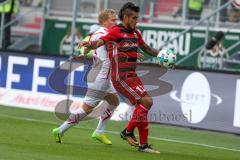 2. BL - Saison 2017/2018 - FC Ingolstadt 04 - SSV Jahn Regensburg - Dario Lezcano (#11 FCI) - Alexander Nandzik (#3 Regensburg) - Foto: Meyer Jürgen