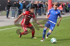 2. Bundesliga - Fußball - Testspiel - FC Ingolstadt 04 - SpVgg Unterhaching - Darío Lezcano (11, FCI) und Max Dombrowka (8 SpVgg)