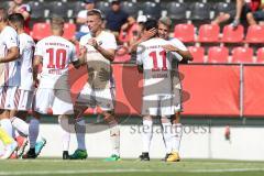2. Bundesliga - Testspiel - Fußball - FC Ingolstadt 04 - FC Nantes - Jubel Tor durch Alfredo Morales (6, FCI) mit Darío Lezcano (11, FCI)