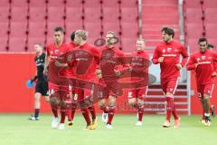 2. Bundesliga - Fußball - FC Ingolstadt 04 - VfB Eichstätt - Saisoneröffnung - Testspiel - Warmup vor dem Testspiel Stefan Lex (14, FCI) Thomas Pledl (30, FCI) Marcel Gaus (19, FCI)