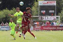 2. Bundesliga - Fußball - Testspiel - FC Ingolstadt 04 - SV Wehen Wiesbaden - Kopfballduell rechts Ryoma Watanabe (23, FCI) links Dominik Nothnagel (WW)