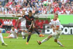 2. Bundesliga - Fußball - Fortuna Düsseldorf - FC Ingolstadt 04 - Schußversuch abgeblockt Darío Lezcano (11, FCI) Robin Bormuth (32 Fortuna)