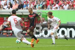 2. Bundesliga - Fußball - Fortuna Düsseldorf - FC Ingolstadt 04 - Kaan Ayhan (5 Fortuna) Sonny Kittel (10, FCI) Julian Schauerte (4 Fortuna)