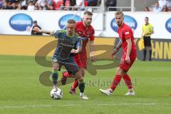2. Bundesliga - Fußball - 1. FC Heidenheim - FC Ingolstadt 04 - Sonny Kittel (10, FCI) Robert Leipertz (HDH 13) Niklas Dorsch (HDH 36)