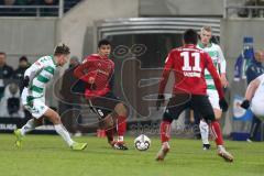 2. Bundesliga - SpVgg Greuther Fürth - FC Ingolstadt 04 - Paulo Otavio (6, FCI) Darío Lezcano (11, FCI)