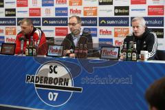 2. Bundesliga - SC Paderborn - FC Ingolstadt 04 - Pressekonferenz nach dem Spiel, Cheftrainer Steffen Baumgart (Paderborn) und Cheftrainer Jens Keller (FCI)