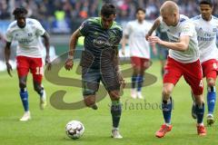 2. Bundesliga - Hamburger SV - FC Ingolstadt 04 - Sonny Kittel (10, FCI) van Drongelen, Rick (4 HSV)