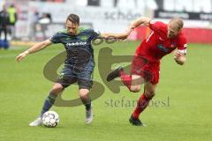 2. Bundesliga - Fußball - 1. FC Heidenheim - FC Ingolstadt 04 - Thomas Pledl (30, FCI) gegen Sebastian Griesbeck (HDH 18) Zweikampf