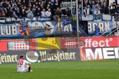 2. Bundesliga - SC Paderborn - FC Ingolstadt 04 - 3:1 Niederlage für Ingolstadt, Thomas Pledl (30, FCI) am Boden
