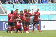 2. Bundesliga - MSV Duisburg - FC Ingolstadt 04 - Tor Jubel Darío Lezcano (11, FCI) Stefan Kutschke (20, FCI) Sonny Kittel (10, FCI) Robin Krauße (23, FCI)