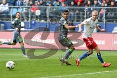 2. Bundesliga - Hamburger SV - FC Ingolstadt 04 - Darío Lezcano (11, FCI) Sakai, Gotoku (24 HSV)
