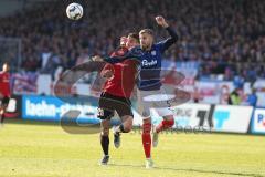 2. BL - Saison 2018/2019 - Holstein Kiel - FC Ingolstadt 04 - Stefan Kutschke (#20 FCI) - Thesker Stefan (#5 Kiel) - Foto: Meyer Jürgen