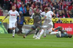 2. BL - Saison 2018/2019 - 1. FC Köln - FC Ingolstadt 04 - Dario Lezcano (#11 FCI) - Marcel Risse (#7 Köln) - Foto: Meyer Jürgen