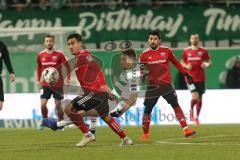 2. Bundesliga - SpVgg Greuther Fürth - FC Ingolstadt 04 - Darío Lezcano (11, FCI) Lucas Galvao (3 FCI) Almog Cohen (8, FCI)