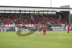 2. Bundesliga - Fußball - SV Wehen Wiesbaden - FC Ingolstadt 04 - FCI Fans Fahnen Banner Choreo Jubel Kurve