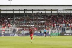 2. Bundesliga - Fußball - SV Wehen Wiesbaden - FC Ingolstadt 04 - FCI Fans Fahnen Banner Choreo Jubel Kurve Spruchband