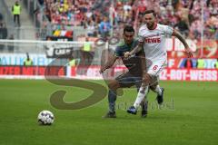 2. Bundesliga - FC Ingolstadt 04 - 1. FC Köln - Darío Lezcano (11, FCI) gegen Höger, Marco (6 Köln)