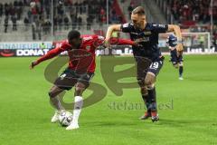 2. Bundesliga - FC Ingolstadt 04 - 1. FC Union Berlin - Osayamen Osawe (14, FCI) und Florian Hübner (19 Union)