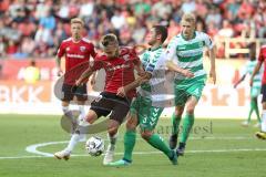 2. Bundesliga, 2. Spieltag, Fußball, FC Ingolstadt 04 - SpVgg Greuther Fürth, Thomas Pledl (30, FCI) Maximilian Wittek (3 Fürth)