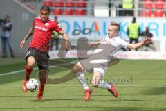 2. BL - Saison 2018/2019 - FC Ingolstadt 04 - Holstein Kiel - Paulo Otavio (#6 FCI) - Jannik Dehm (#20 Kiel) - Foto: Meyer Jürgen