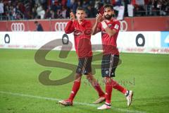 2. Bundesliga - Fußball - FC Ingolstadt 04 - FC Erzgebirge Aue - Spiel ist aus Sieg 3:2 Jubel Thorsten Röcher (29 FCI) Lucas Galvao (3 FCI)
