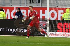 2. BL - Saison 2018/2019 - FC Ingolstadt 04 - MSV Duisburg - Philipp Heerwagen (#1 FCI) schreit seine Mitspieler an - Foto: Meyer Jürgen