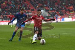 2. Bundesliga - FC Ingolstadt 04 - 1. FC Heidenheim - Patrick  Mainka (HDH 6) Darío Lezcano (11, FCI)