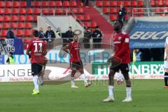 2. Bundesliga - FC Ingolstadt 04 - DSC Arminia Bielefeld - Spiel ist aus, Unentschieden 1:1, enttäuschte Gesichter Darío Lezcano (11, FCI) Marvin Matip (34, FCI) Osayamen Osawe (14, FCI)
