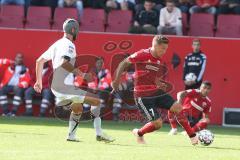 2. BL - Saison 2018/2019 - FC Ingolstadt 04 - SC Paderborn 07 - Konstantin Kerschbaumer (#7 FCI) - Klaus Gjasula (#8 Paderborn) - Foto: Meyer Jürgen