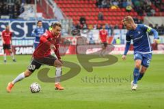 2. Bundesliga - FC Ingolstadt 04 - SV Darmstadt 98 - Holland, Fabian (Darmstadt 32) Thomas Pledl (30, FCI)